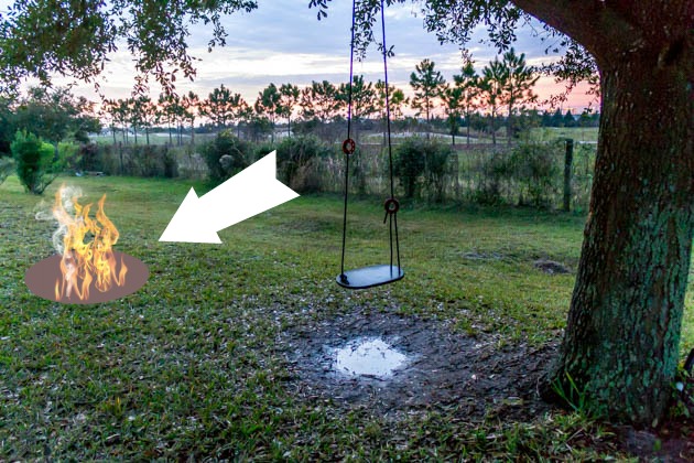 Diy Build A Backyard Fire Pit, Fire Pit Under Tree